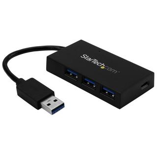 STARTECH.COM  4 Port USB 3.0 Hub - USB Typ-A Hub mit 1x USB-C und 3x USB-A (SuperSpeed 5 Gbit/s) - USB-Bus oder Self-Powered - tragbarer USB 3.2 Gen 1 BC 1.2-Ladehub mit Netzteil 