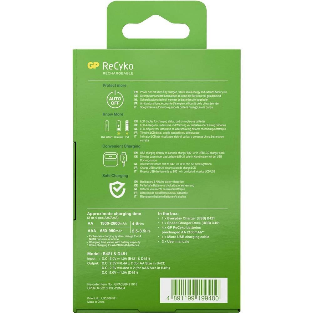 GP Batteries  GP Ladegerät Basic-Line USB mit Docking-Station 