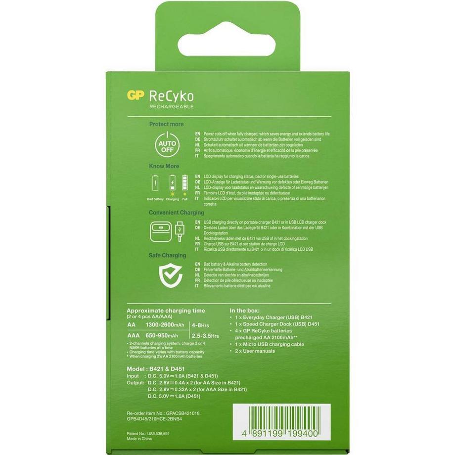 GP Batteries  GP Ladegerät Basic-Line USB mit Docking-Station 