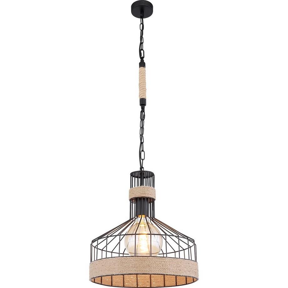 Lampe à suspension Halia métal noir mat 1xE27