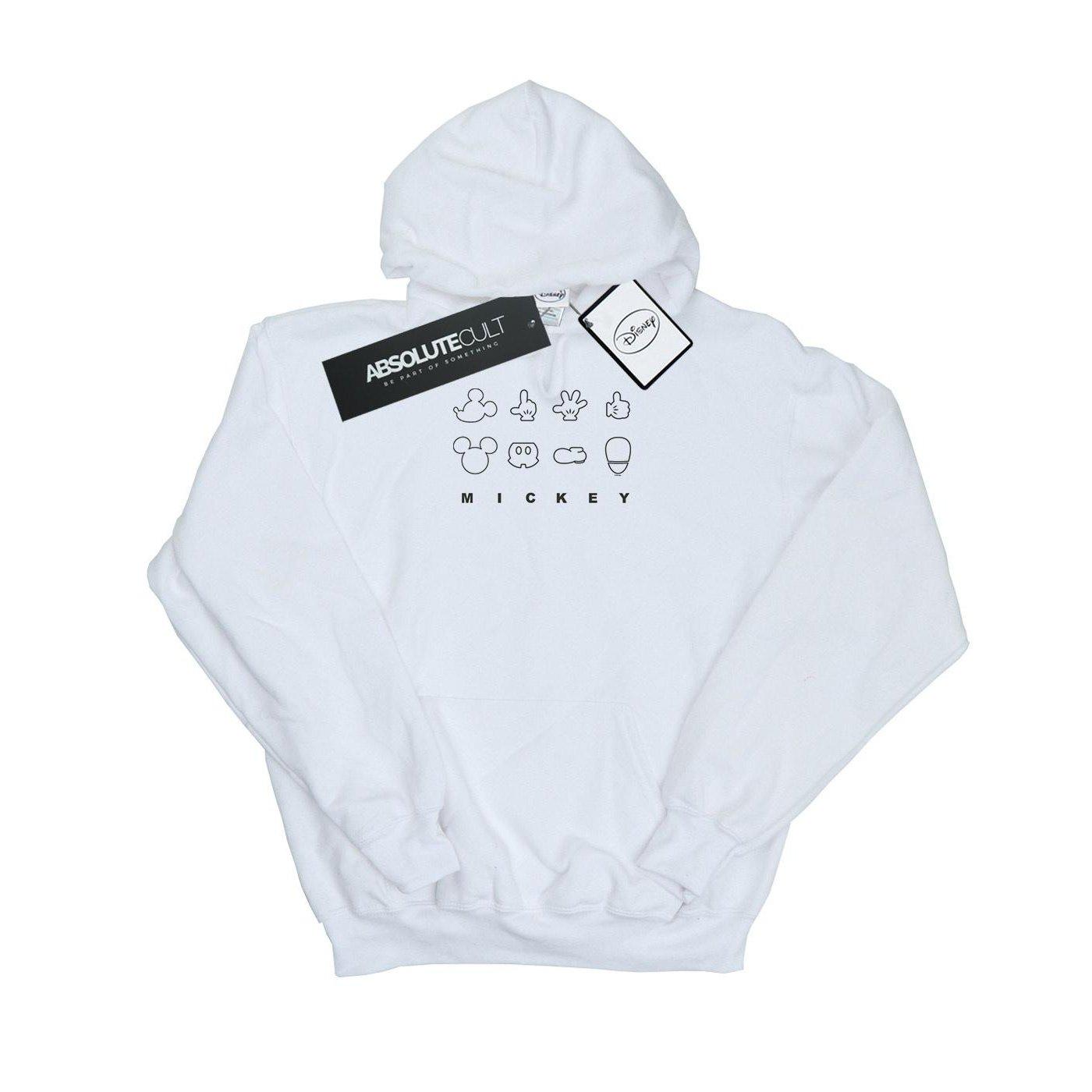 Image of Mickey Mouse Deconstructed Kapuzenpullover Jungen Weiss 128