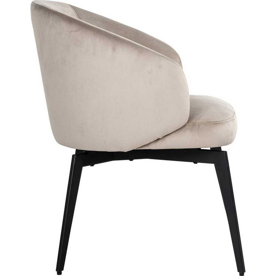 mutoni Sedia da pranzo Amphara in velluto  