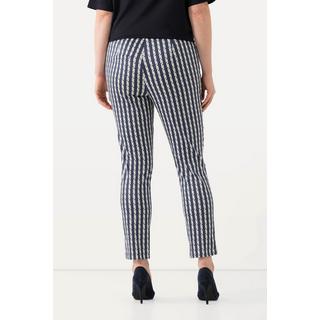 Ulla Popken  Pantalon Sienna en tissu bengaline, jambe étroite, taille élastique, stretch 