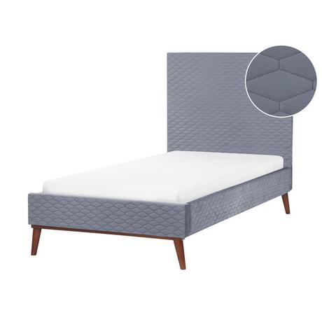 Beliani Bett mit Lattenrost aus Samtstoff Retro BAYONNE  