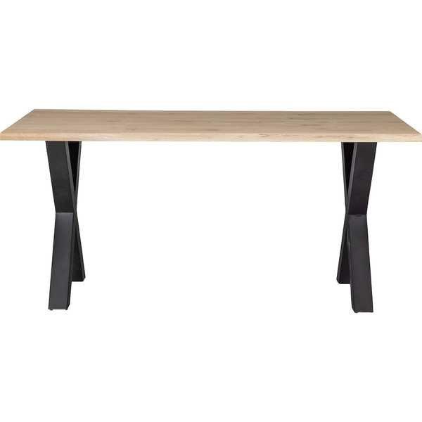 mutoni Tavolo da pranzo Tablo rovere FSC con bordo albero 180x90 piede Alkmaar  