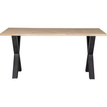 Table à manger Tablo chêne FSC avec bord d'arbre 180x90 pied Alkmaar