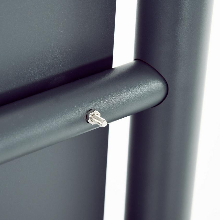 Northio  Briefkasten Mit Ständer & Zeitungsfach, Sichtfenster, 2 Schlüssel, Verzinkter Stahl, 44X15X114Cm 