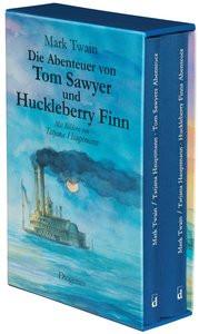 Die Abenteuer von Tom Sawyer und Huckleberry Finn Twain, Mark; Hauptmann, Tatjana; Hauptmann, Tatjana (Illustrationen); Krüger, Lore (Übersetzung) Copertina rigida 