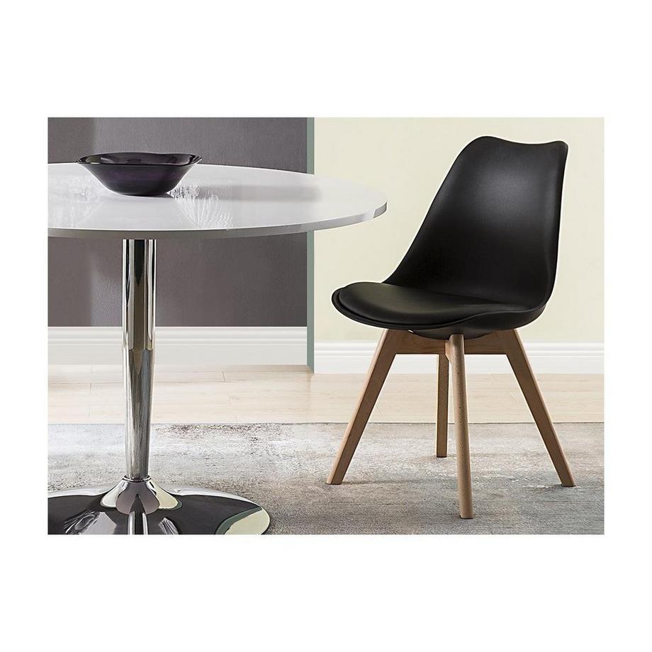 Vente-unique Lot de 6 chaises JODY Polypropylène Hêtre  