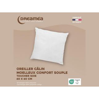 Vente-unique Lot de 2 oreillers 60 x 60 cm de DREAMEA - 400gr - BIESYA  