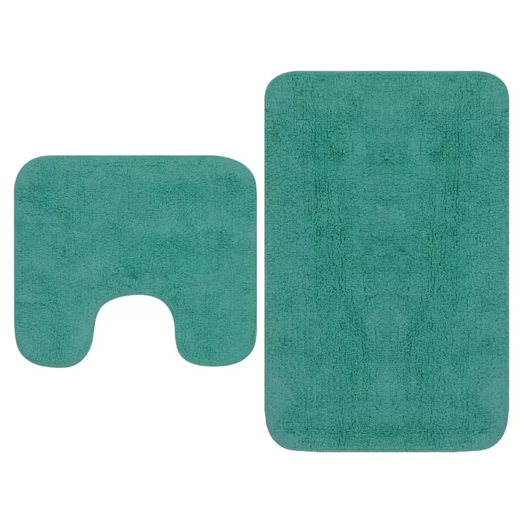 VidaXL - Tapis de bain tissu, One Size, Turquoise