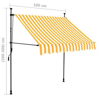 VidaXL tenda da sole retrattile Tessuto  