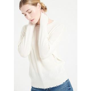 Studio Cashmere8  MIA 17 Pullover mit Rundhalsausschnitt und ziselierten Abschlüssen - 100% Kaschmir 