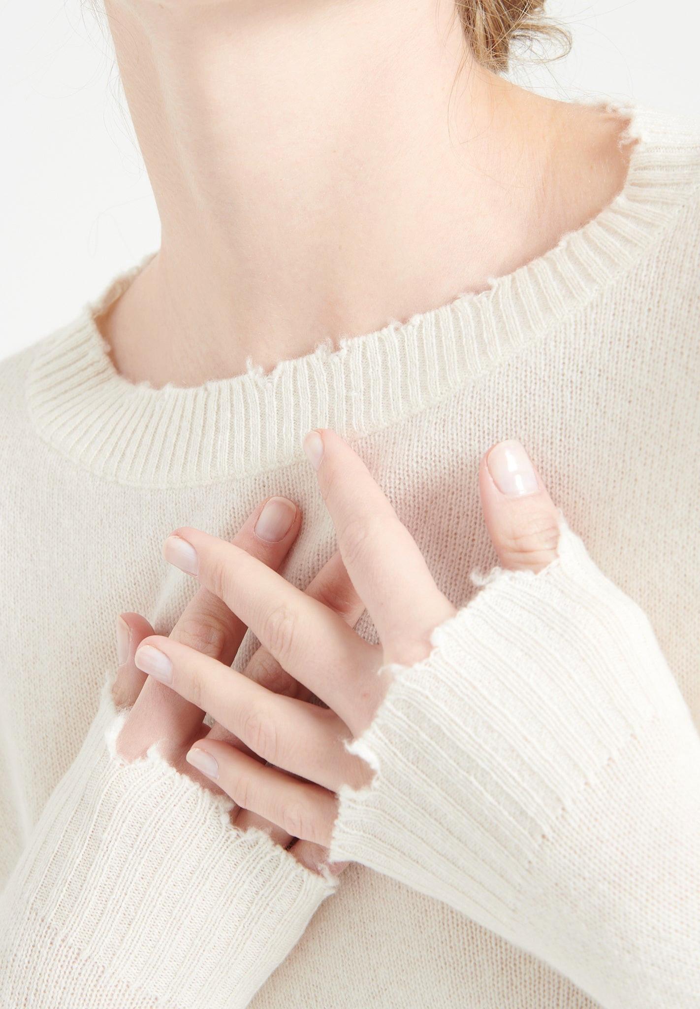 Studio Cashmere8 MIA 17 Pullover Rundhalsausschnitt mit Ziselierung  