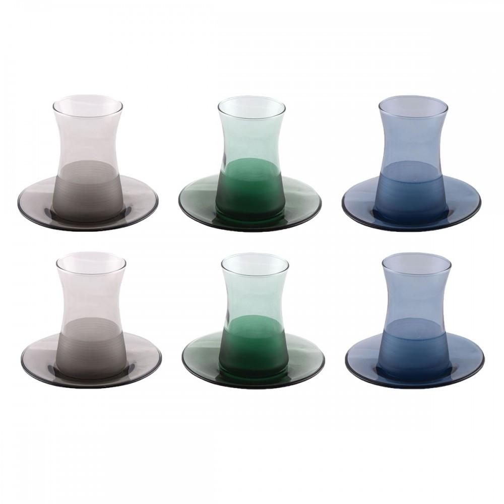 Aulica TASSES A THE 3 COULEUR - LOT DE 6  