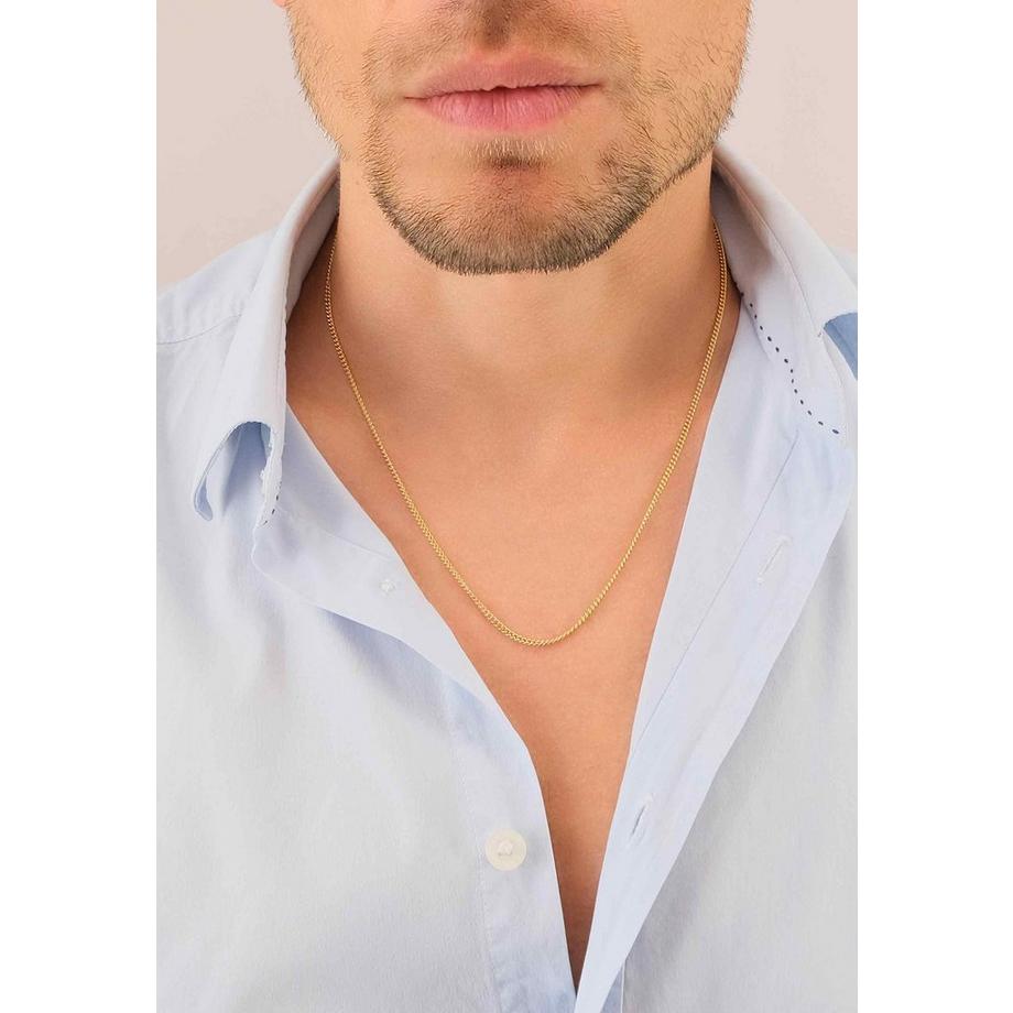 MUAU Schmuck  Collier Rundpanzer Gelbgold 750, 2.1mm, 60cm 