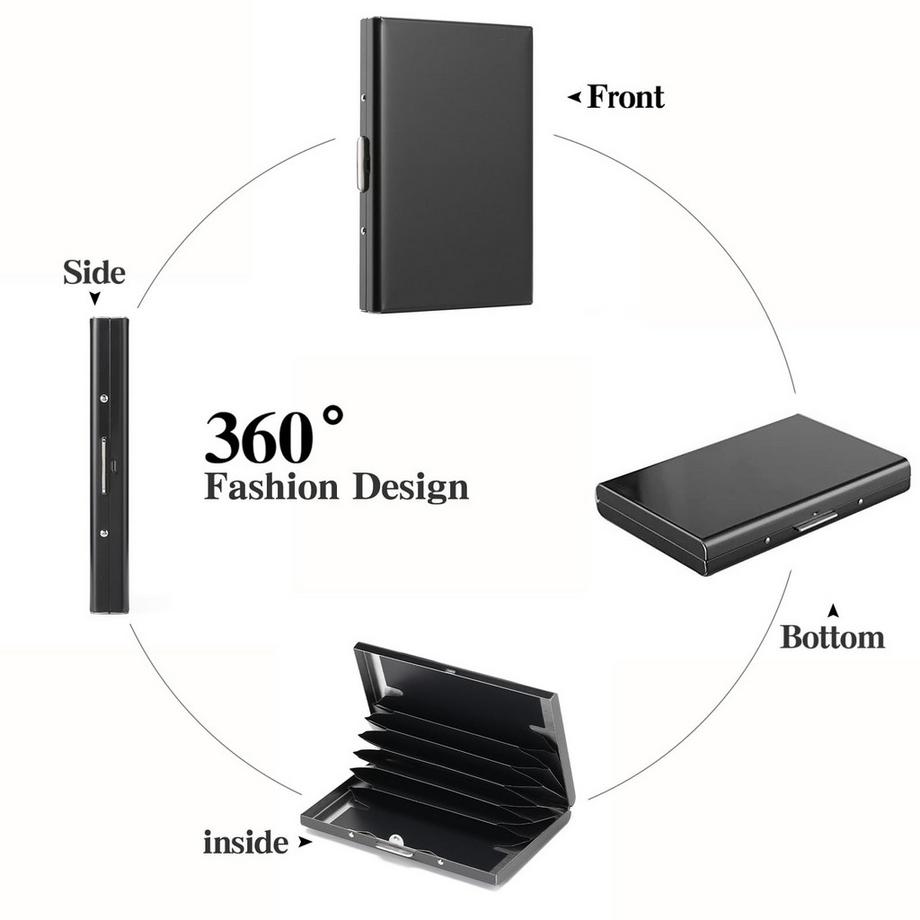 Only-bags.store Portacarte di credito con blocco RFID 6 scomparti  