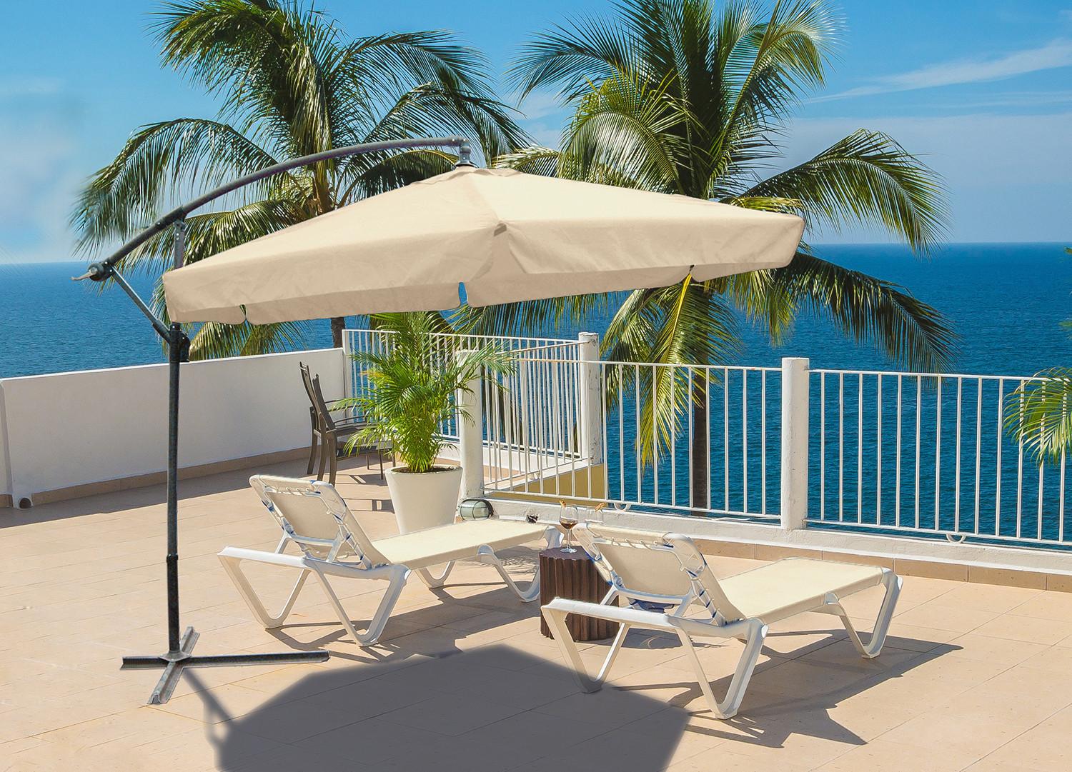 mutoni Parasol déporté Eclipta crème 300x300  