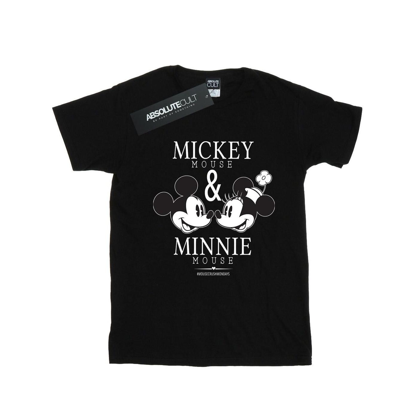 Image of Mickey And Minnie Mouse Mousecrush Mondays Tshirt Damen Schwarz XL