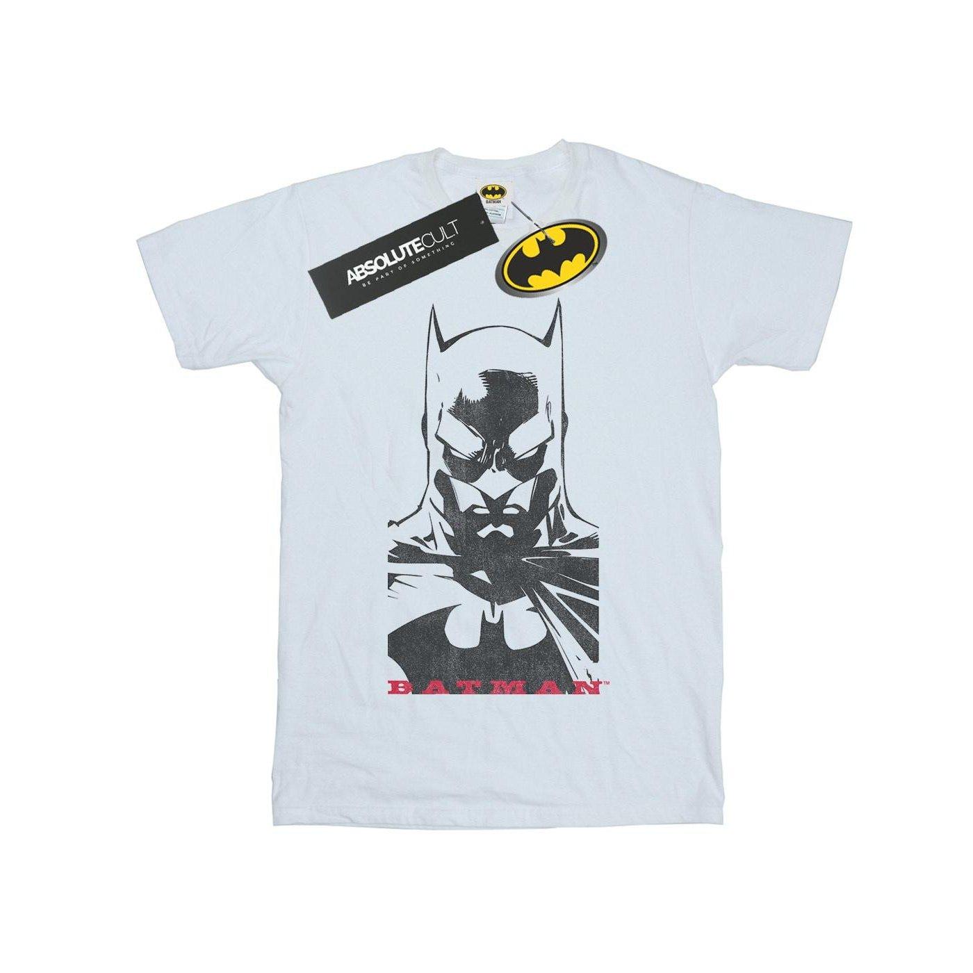 Image of Batman Solid Stare Tshirt Damen Weiss XXL