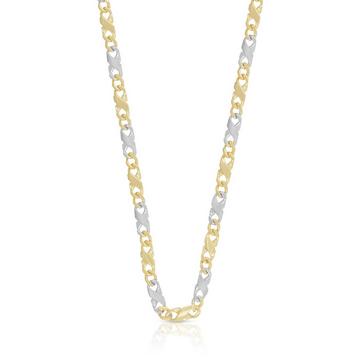 Collier Carrera Bicolor Gelb-/Weissgold 750, 4mm, 45cm