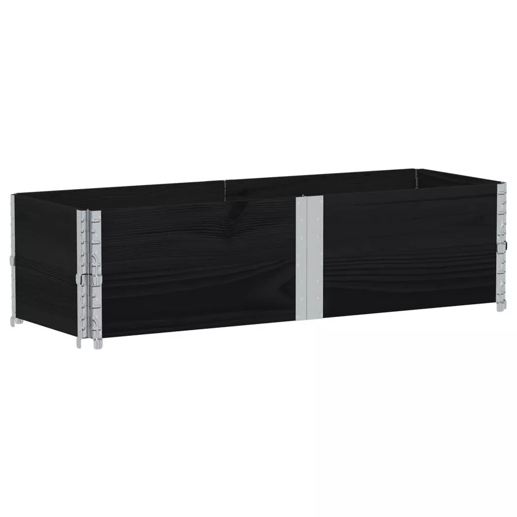 VidaXL - Jardinière bois de pin, One Size, Noir