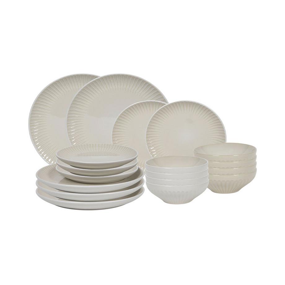 TAVOLA  Set de vaisselle Shiny Grey 18 pièces 