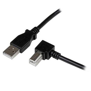 Câble USB 2.0 A vers USB B Coudé à droite Mâle / Mâle pour imprimante - 1 m - Noir