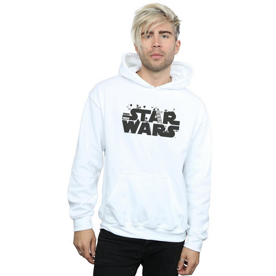 STAR WARS Star Wars Logo Felpa con cappuccio  