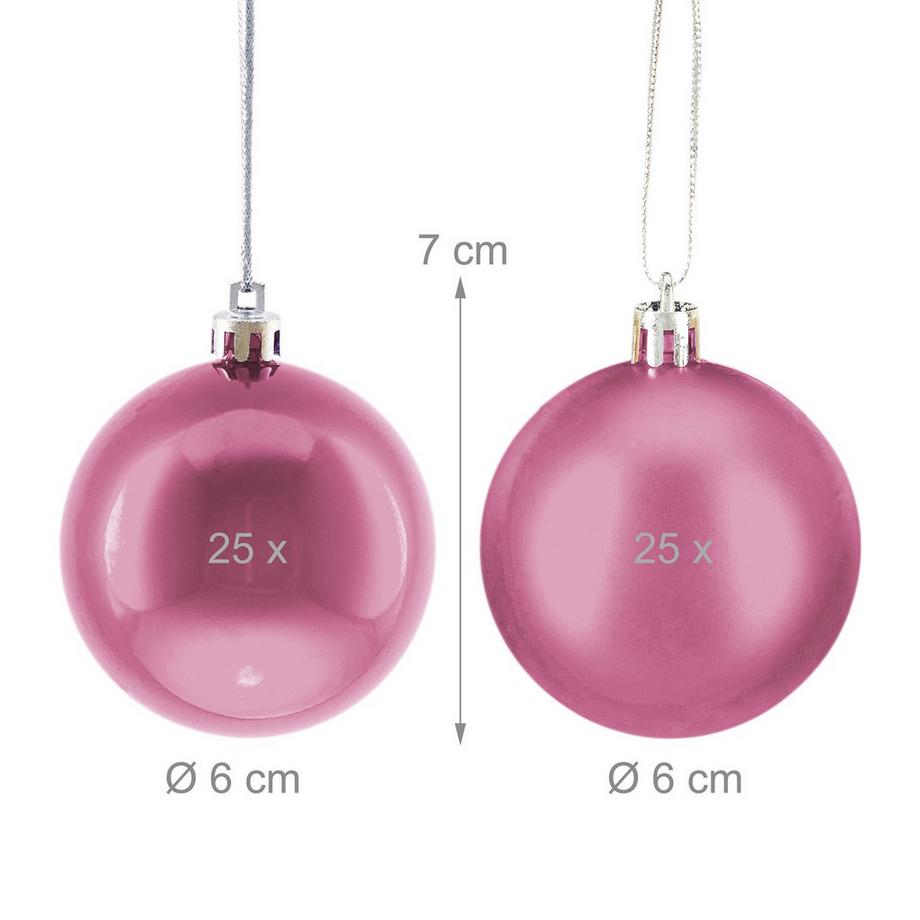 Northix Ensemble de 50 boules de Noël  