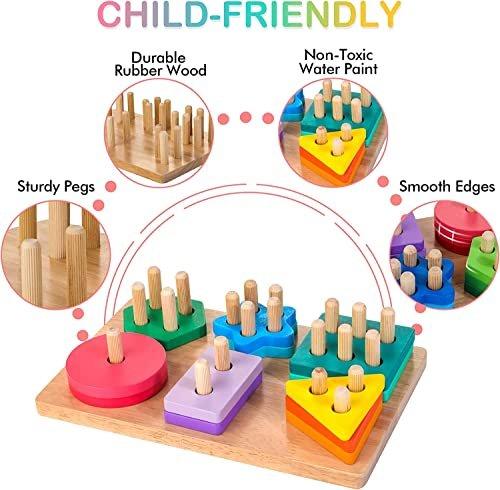 Activity-board  Holz Sortier- & Stapelspielzeug Steckpuzzle 