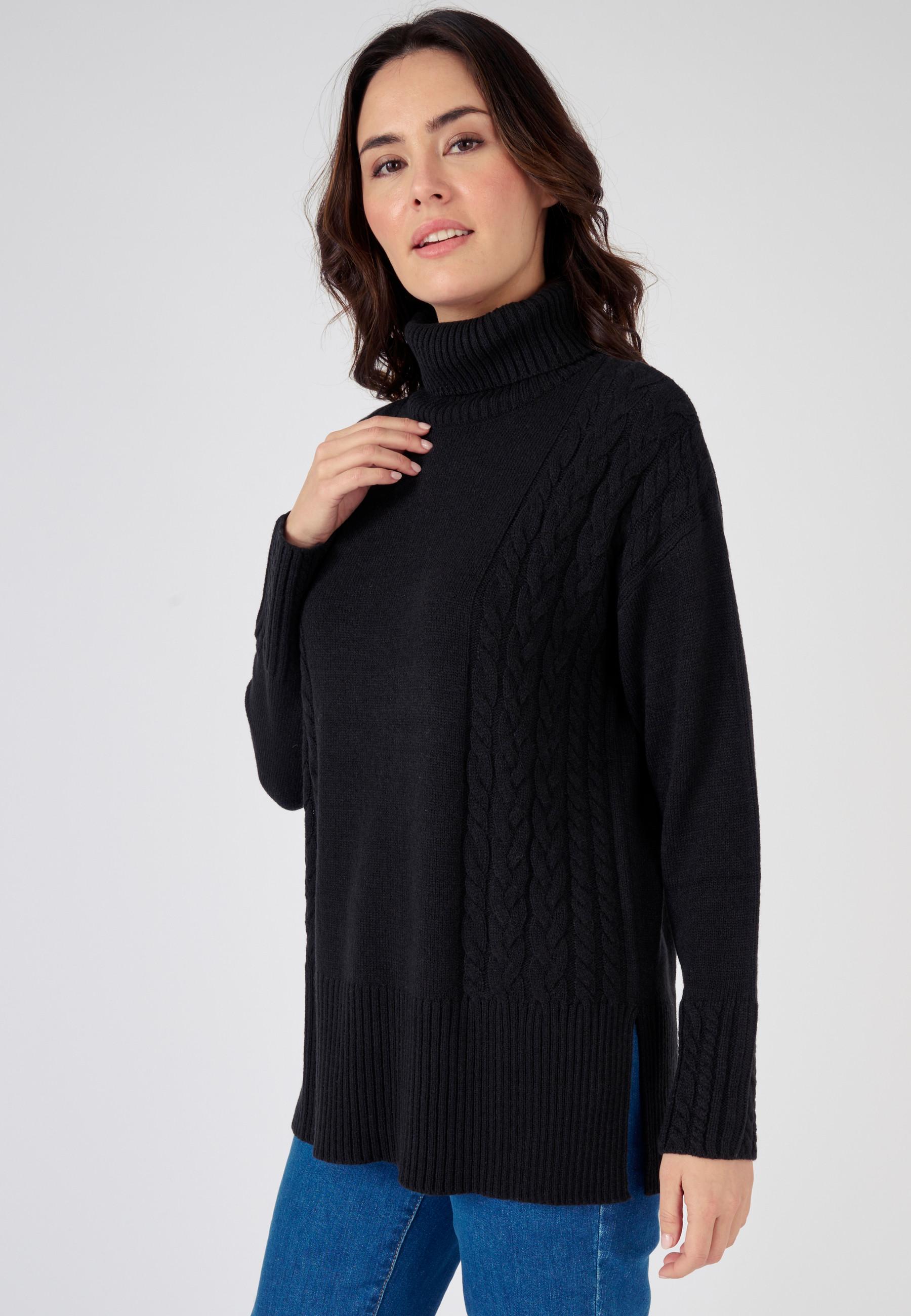 Damart  Rollkragenpullover mit Zopfmuster 