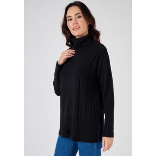 Damart  Rollkragenpullover mit Zopfmuster 