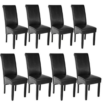 Lot de 8 chaises aspect cuir