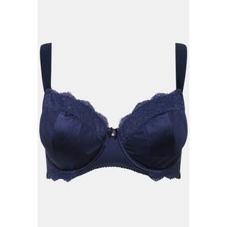 Ulla Popken  Reggiseno senza coppe preformate con ferretto, raso, pizzo e coppa C-F 