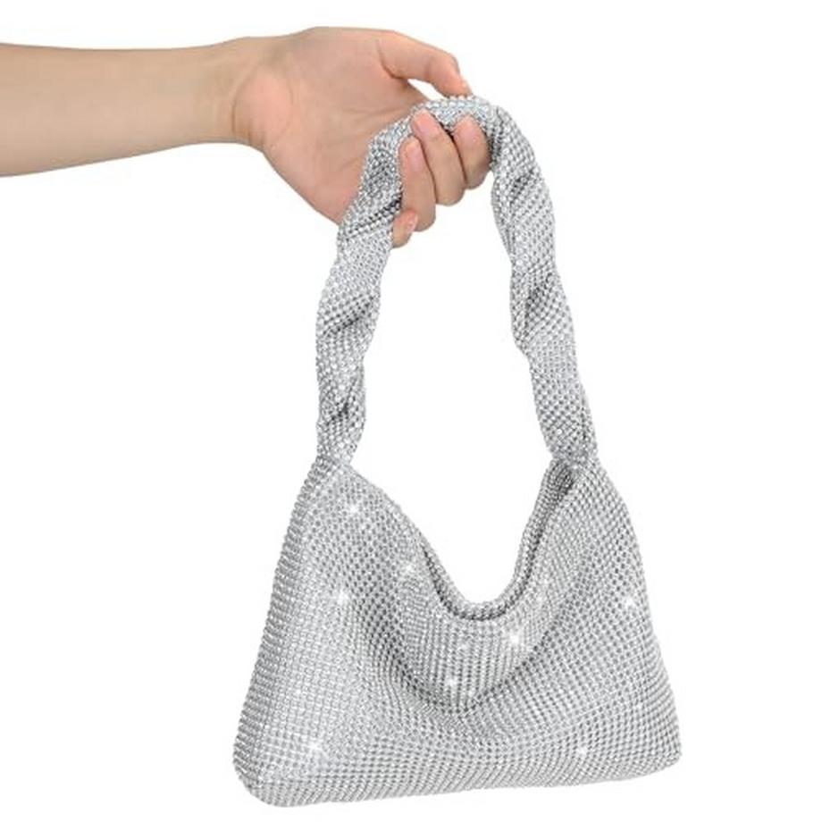 Only-bags.store Glitzer Strass Clutch Umhängetasche  