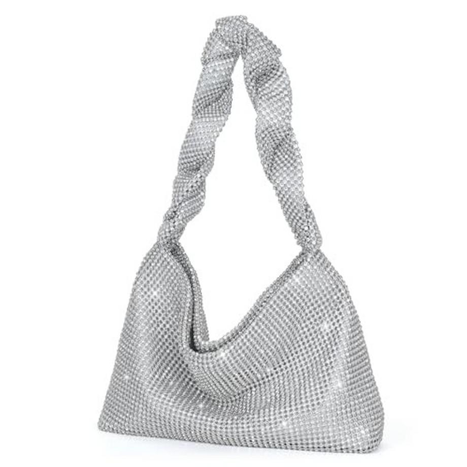 Only-bags.store Glitzer Strass Clutch Umhängetasche  