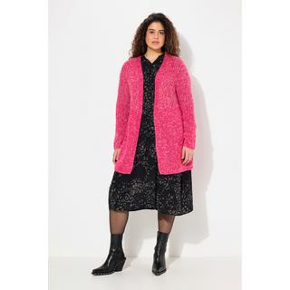 Ulla Popken  Strickjacke, Oversized, Melange-Strickmix, Langarm 