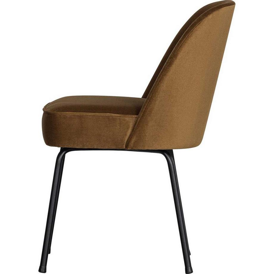 mutoni Sedia da pranzo Vogue Velvet giallo miele  