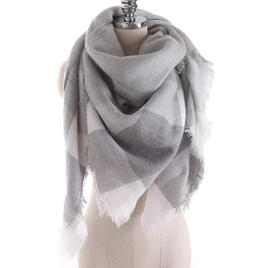 Only-bags.store Sciarpa Poncho in maglia a quadri  