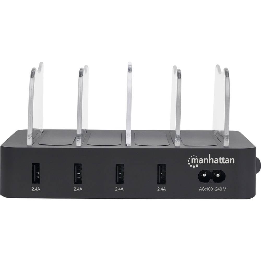 Manhattan  USB-Ladestation 34 W Steckdose Ausgangsstrom (max.) 2.4 A Anzahl Ausgänge: 4 x USB 3.2 Gen 1 Buchse A ( 