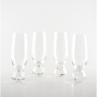 Aulica  FLUTES AVEC PIED EN DIAMANT - LOT DE 4 