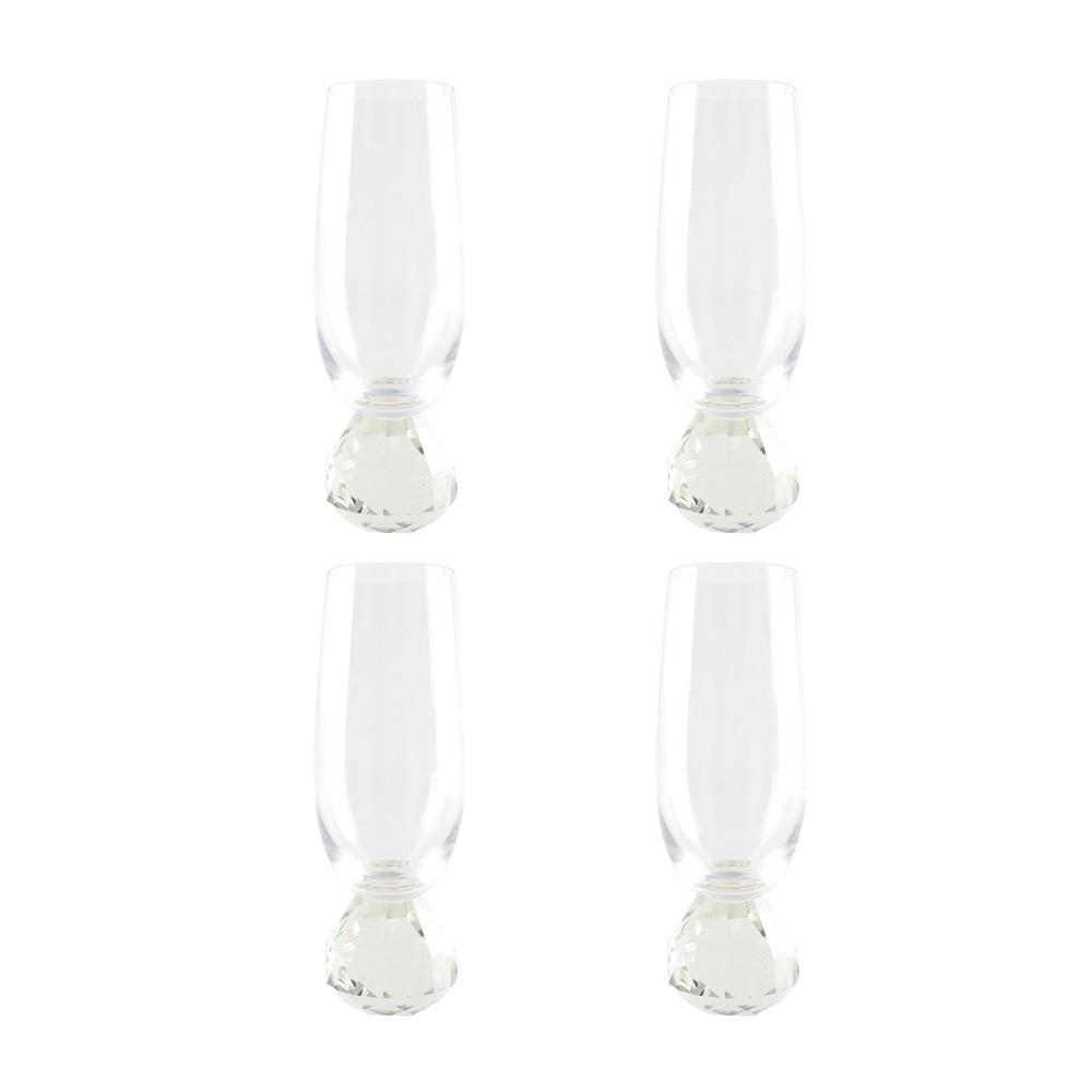 Aulica  FLUTES AVEC PIED EN DIAMANT - LOT DE 4 