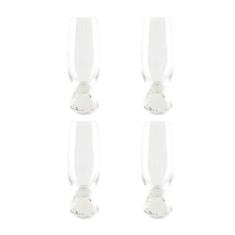 Aulica  FLUTES AVEC PIED EN DIAMANT - LOT DE 4 