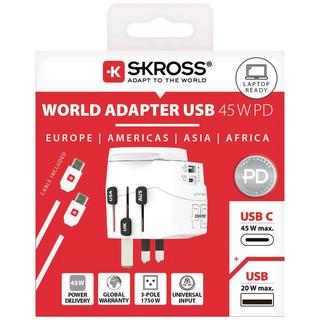 SKROSS  Adaptateur Pro Light USB AC45PD World 