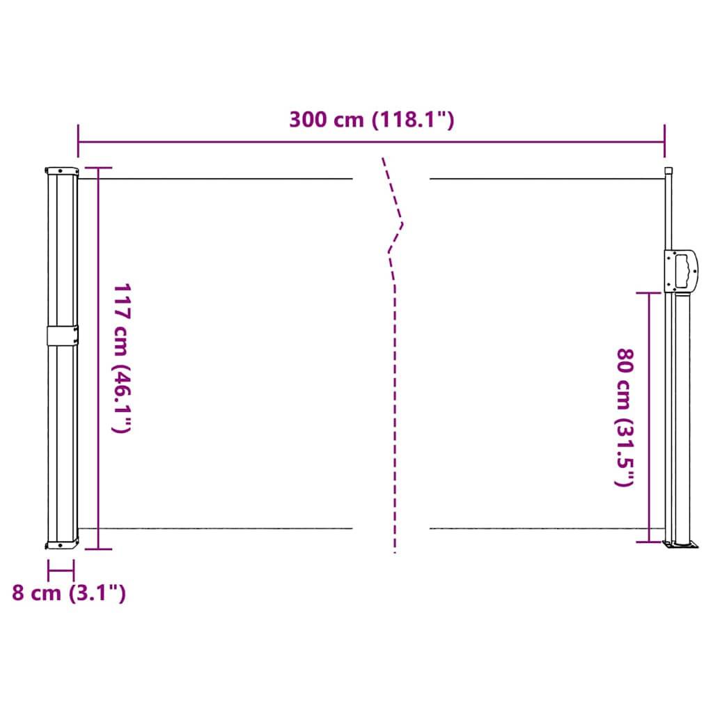 VidaXL Auvent latéral rétractable  