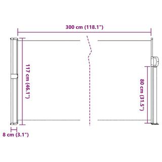 VidaXL Auvent latéral rétractable  