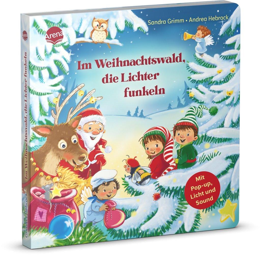 Im Weihnachtswald, die Lichter funkeln Grimm, Sandra; Hebrock, Andrea (Illustrationen) Gebundene Ausgabe 