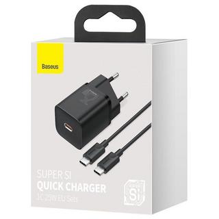 Baseus  TZCCSUP-L01 Ladegerät für Mobilgeräte Smartphone Schwarz AC, USB Schnellladung Indoor 