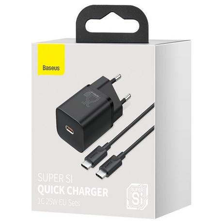 Baseus  TZCCSUP-L01 chargeur d'appareils mobiles Smartphone Noir Secteur, USB Charge rapide Intérieure 